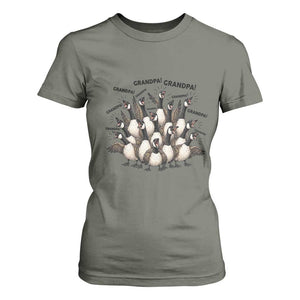 Silly Goose Grandpa T Shirt For Women Funny Family Chaos Grandfather TS12 Military Green Print Your Wear