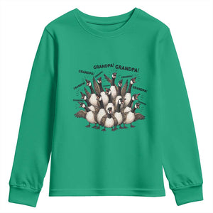 Silly Goose Grandpa Youth Sweatshirt Funny Family Chaos Grandfather TS12 Irish Green Print Your Wear
