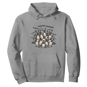 Funny Silly Goose Grandma Hoodie Chaos Coordinator Grandma Life Graphic TS12 Sport Gray Print Your Wear