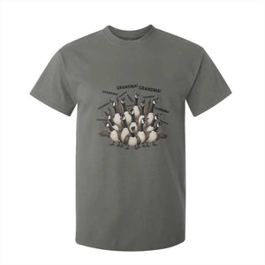 Funny Silly Goose Grandma T Shirt For Kid Chaos Coordinator Grandma Life Graphic TS12 Military Green Print Your Wear