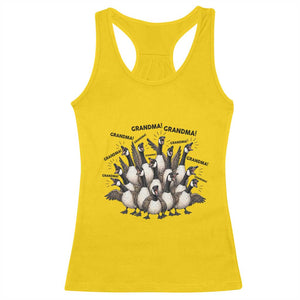 Funny Silly Goose Grandma Racerback Tank Top Chaos Coordinator Grandma Life Graphic TS12 Daisy Print Your Wear
