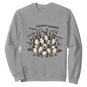 Funny Silly Goose Grandma Sweatshirt Chaos Coordinator Grandma Life Graphic TS12 Sport Gray Print Your Wear