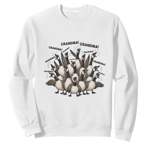 Funny Silly Goose Grandma Sweatshirt Chaos Coordinator Grandma Life Graphic TS12 White Print Your Wear