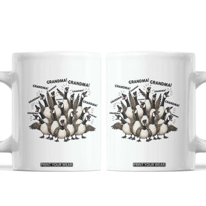 Funny Silly Goose Grandma Coffee Mug Chaos Coordinator Grandma Life Graphic TS12 White Print Your Wear