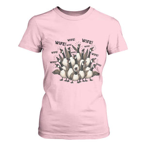 Silly Goose Wife T Shirt For Women Funny Marriage Chaos Wifehood TS12 Light Pink Print Your Wear