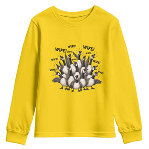 Silly Goose Wife Youth Sweatshirt Funny Marriage Chaos Wifehood TS12 Daisy Print Your Wear
