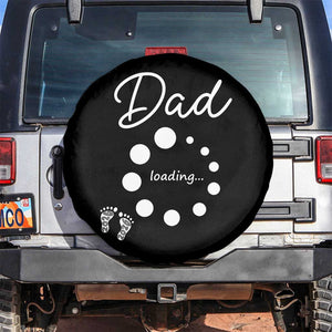 Dad Loading 2026 Spare Tire Cover Future Dad Announcement TS12 No hole Black Print Your Wear