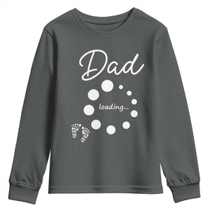 Dad Loading 2026 Youth Sweatshirt Future Dad Announcement TS12 Dark Heather Print Your Wear