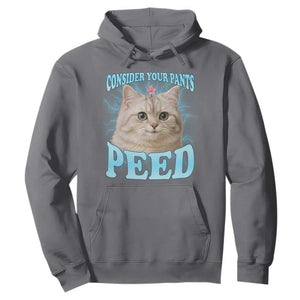 Funny Cat Hoodie Consider Your Pants Peed Meme Saying TS12 Charcoal Print Your Wear