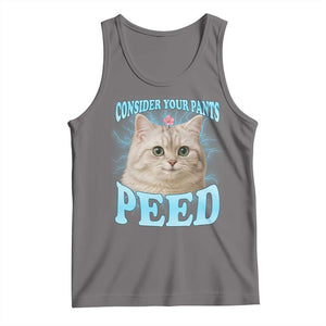 Funny Cat Tank Top Consider Your Pants Peed Meme Saying TS12 Deep Heather Print Your Wear
