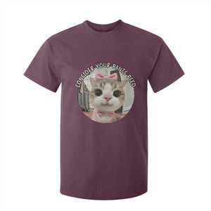 Consider Your Pants Peed T Shirt For Kid Funny Cat Meme Saying TS12 Maroon Print Your Wear