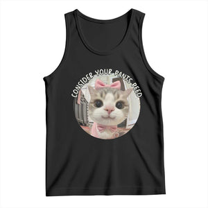 Consider Your Pants Peed Tank Top Funny Cat Meme Saying TS12 Black Print Your Wear