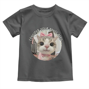 Consider Your Pants Peed Toddler T Shirt Funny Cat Meme Saying TS12 Dark Heather Print Your Wear