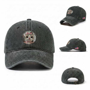 Consider Your Pants Peed Washed Cotton Baseball Cap Funny Cat Meme Saying TS12 Washed Cap Universal Fit Dark Green Print Your Wear