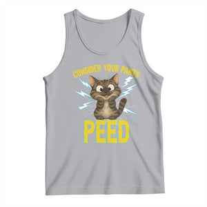 Funny Cat Lover Tank Top Consider Your Pants Peed Quote TS12 Athletic Heather Print Your Wear