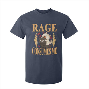 Cute Cat T Shirt For Kid Rage Is Consuming Me TS12 Navy Print Your Wear
