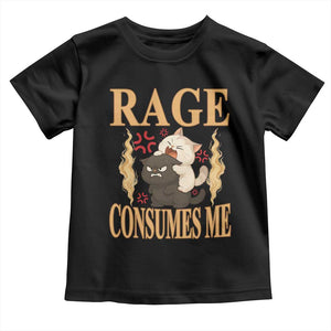 Cute Cat Toddler T Shirt Rage Is Consuming Me TS12 Black Print Your Wear