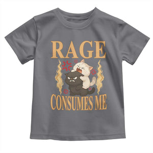 Cute Cat Toddler T Shirt Rage Is Consuming Me TS12 Charcoal Print Your Wear