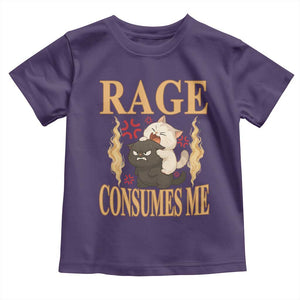 Cute Cat Toddler T Shirt Rage Is Consuming Me TS12 Purple Print Your Wear