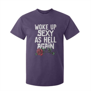 I Woke Up Sexy As Hell Again T Shirt For Kid Funny Women Quote TS12 Purple Print Your Wear