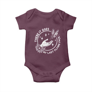 There It Goes My Last Flying F*ck Baby Onesie Funny Women Quote TS12 Maroon Print Your Wear