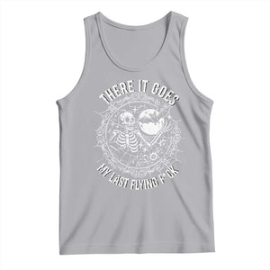 There It Goes My Last Flying F*ck Tank Top Funny Skeleton Quote TS12 Athletic Heather Print Your Wear