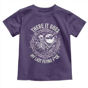 There It Goes My Last Flying F*ck Toddler T Shirt Funny Skeleton Quote TS12 Purple Print Your Wear