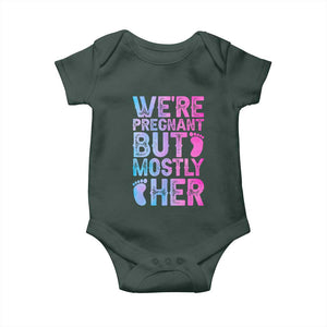 Funny First Time Parents Gift Baby Onesie We Are Pregnant But Mostly Her