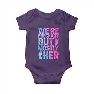 Funny First Time Parents Gift Baby Onesie We Are Pregnant But Mostly Her