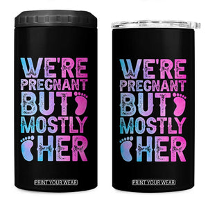 Funny First Time Parents Gift 4 in 1 Can Cooler Tumbler We Are Pregnant But Mostly Her