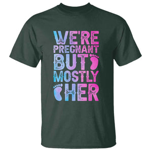 Funny First Time Parents Gift T Shirt We Are Pregnant But Mostly Her
