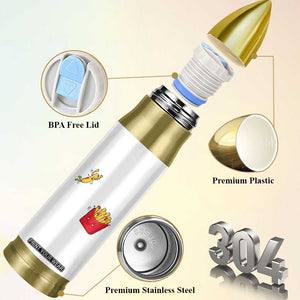 Funny French Fry Jumping Into Fries Box Bullet Tumbler Fast Food Lover