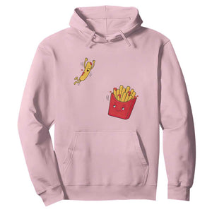 Funny French Fry Jumping Into Fries Box Hoodie Fast Food Lover