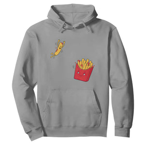 Funny French Fry Jumping Into Fries Box Hoodie Fast Food Lover