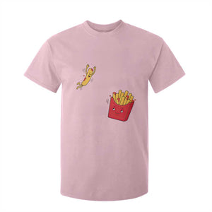 Funny French Fry Jumping Into Fries Box T Shirt For Kid Fast Food Lover