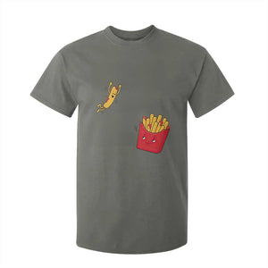 Funny French Fry Jumping Into Fries Box T Shirt For Kid Fast Food Lover