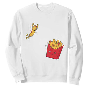 Funny French Fry Jumping Into Fries Box Sweatshirt Fast Food Lover