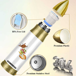 Funny Burger Ingredients Flying Into Bun Bullet Tumbler Fast Food Lover Gift