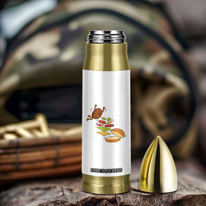 Funny Burger Ingredients Flying Into Bun Bullet Tumbler Fast Food Lover Gift
