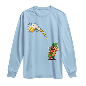 Funny Sausage Waiting For Beer Long Sleeve Shirt Oktoberfest Gift