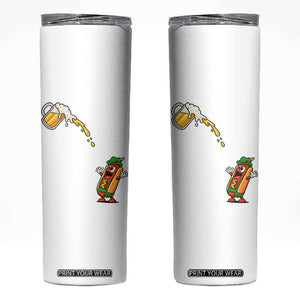Funny Sausage Waiting For Beer Skinny Tumbler Oktoberfest Gift