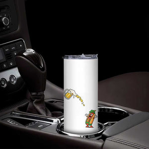 Funny Sausage Waiting For Beer Skinny Tumbler Oktoberfest Gift