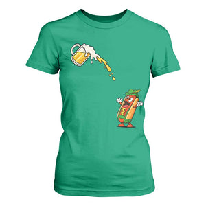 Funny Sausage Waiting For Beer T Shirt For Women Oktoberfest Gift