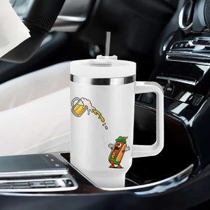 Funny Sausage Waiting For Beer Tumbler With Handle Oktoberfest Gift