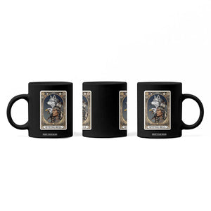 Sitting Bull Native American Chief Coffee Mug Vintage Tarot Card Illustration