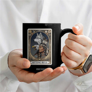 Sitting Bull Native American Chief Coffee Mug Vintage Tarot Card Illustration