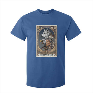 Sitting Bull Native American Chief T Shirt For Kid Vintage Tarot Card Illustration