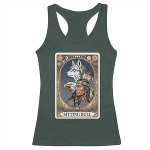 Sitting Bull Native American Chief Racerback Tank Top Vintage Tarot Card Illustration