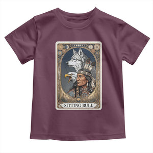 Sitting Bull Native American Chief Toddler T Shirt Vintage Tarot Card Illustration