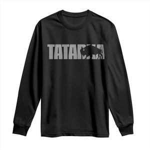 Vintage Tatanka Bison Long Sleeve Shirt Native American Buffalo Graphic